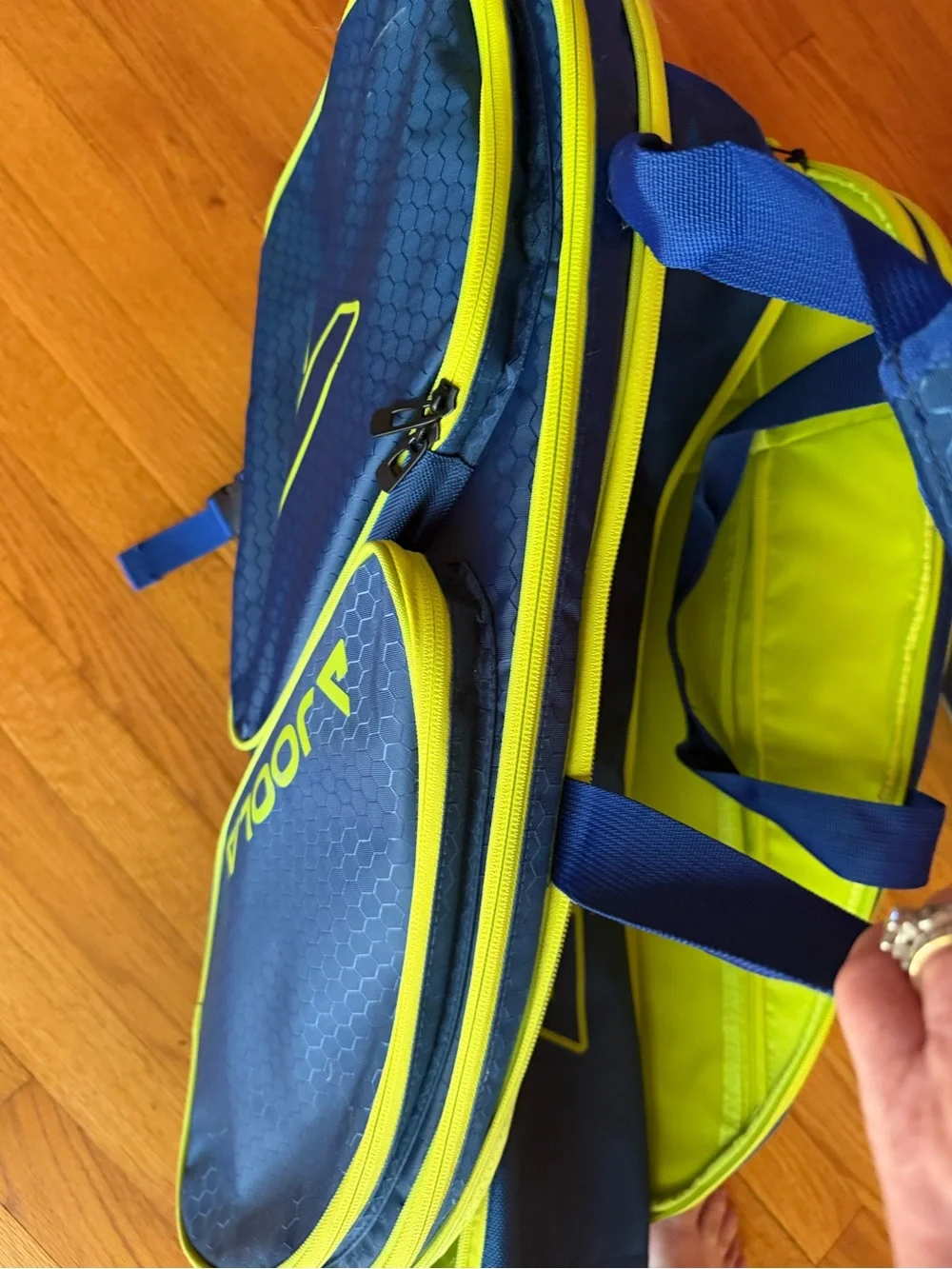 JOOLA Navy & Neon Yellow Duffel Bag for Men